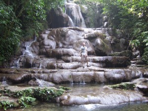 Me on a waterfall in the Palanque ruins